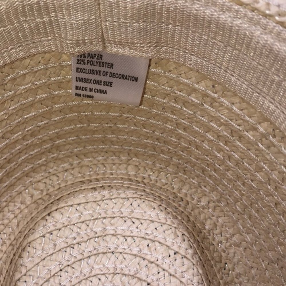 Straw Fedora hat - Picture 6 of 6
